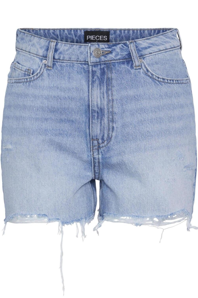PCSUMMER HW DEST LB SHORTS NOOS 17146747 LIGHT BLUE DENIM